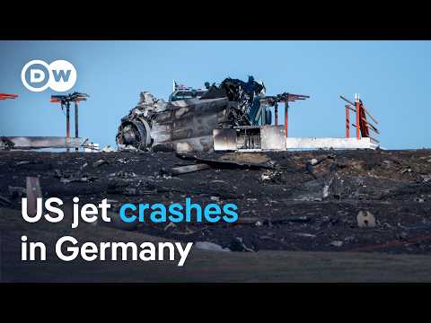 US F-16 crashes near air base in Germany | DW News