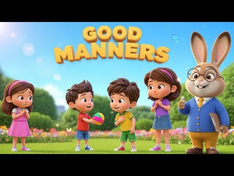 Good Manners for Kids. Learn the Magic Words with Professor Paws. Fun Educational Video for Children