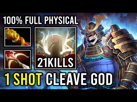 WTF 1 Shot Cleave 100% Full Physical Brutal God Strength Hit Like a Truck Sven Dota 2