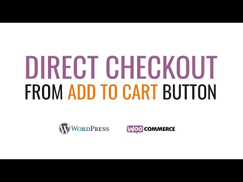 Direct Checkout from ADD TO CART button in woocommerce store