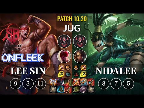 SB OnFleek Lee Sin vs Nidalee Jungle - KR Patch 10.20