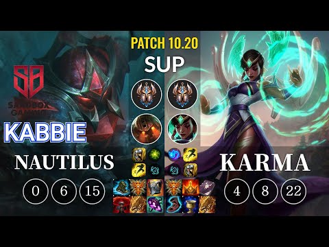 SB Kabbie Nautilus vs Karma Sup - KR Patch 10.20