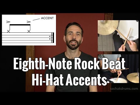 Eighth-Note Rock Beat Hi-Hat Accents - Intermediate Drum Lesson