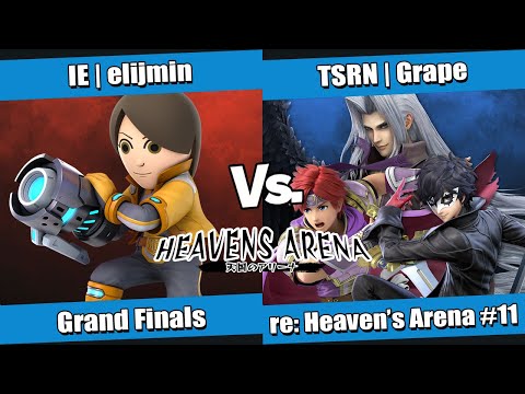 re: Heaven's Arena #11 Grand Finals - IE | elijmin (Mii Gunner) vs TSRN | Grape (Roy, Joker, Seph)