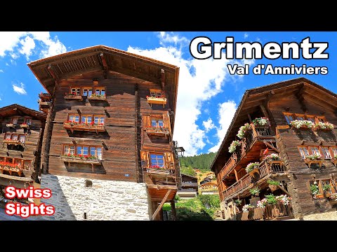 Grimentz Switzerland 4K Valais Most Beautiful Village Val d'Anniviers