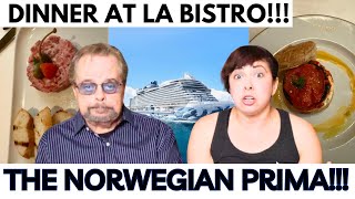 NORWEGIAN PRIMA CRUISE Day 3: A day at sea and a dinner at La Bistro!