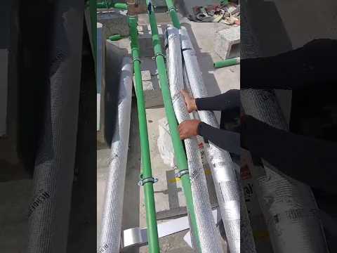 Ppr pipeing par insulation kaise kare #plumber #work #dubai #waterline#insulation
