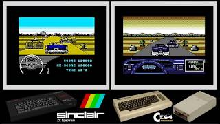 ZX Spectrum vs C64 : CHEVY CHASE (Side by side comparison)