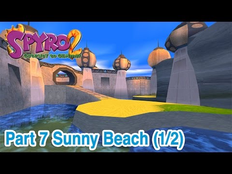 Spyro 2 - Part 7: Sunny Beach [1/2] | [HD] [PS1] [Widescreen Hack]