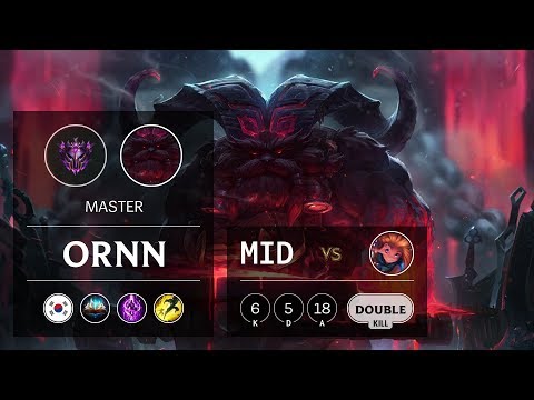 Ornn Mid vs Zoe - KR Master Patch 9.18