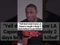 Oblock J Hood claims LA Capone killed someone 2 days before he got killed... #lacapone #oblockjhood