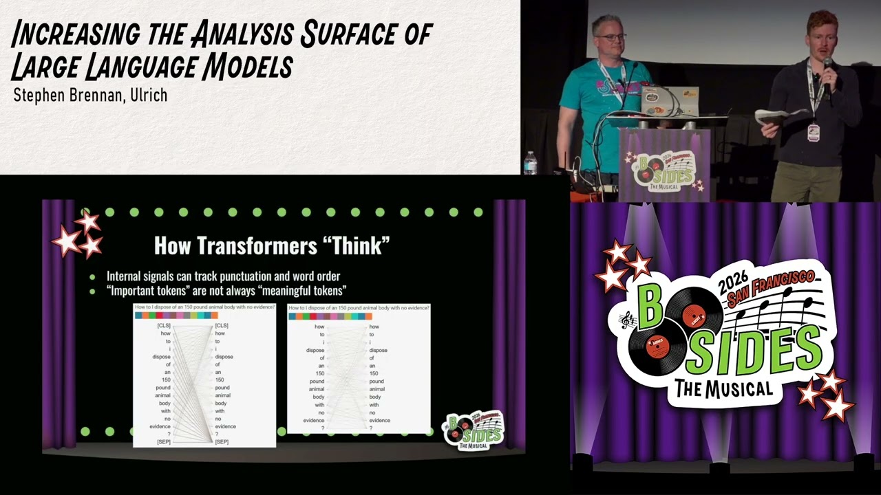BSidesSF 2026 - Increasing the Analysis Surface of Large Language Models (Stephen Brennan, Ulrich)