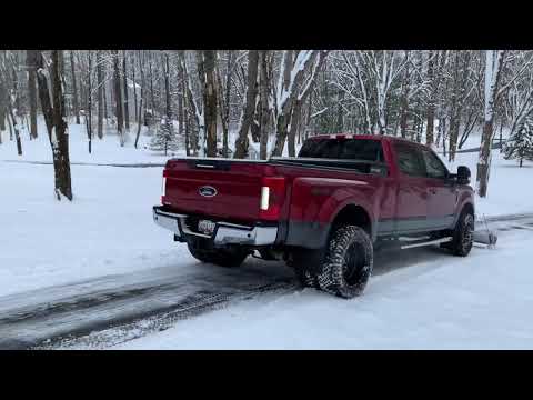 2017 F350 6.7L Diesel Dually plowing Snow with a Snowsport HD Utility Plow