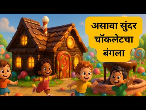 Asava Sundar Chocolate Cha Bangla | असावा सुंदर चॉकलेटचा बंगला | - Marathi Balgeet & Badbad Geete |