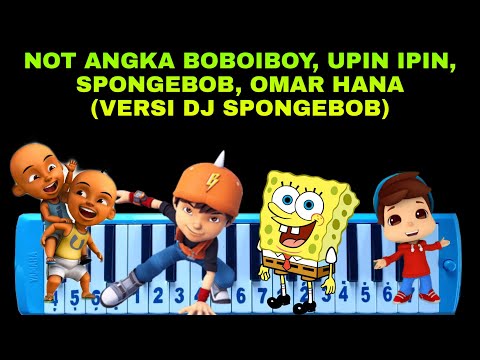 Not Pianika Boboiboy, Upin Ipin, Spongebob dan Omar Hana Versi DJ Spongebob