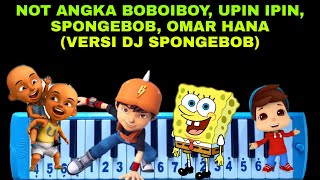 Download lagu Not Pianika Boboiboy, Upin Ipin, Spongebob dan Omar Hana Versi DJ Spongebob mp3