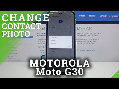 How to Personalize Contacts Profiles in Motorola Moto G30 - Add Photo to Contact