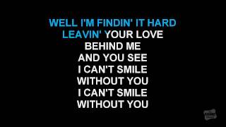 Can't Smile Without You in the style of Barry Manilow karaoke video with lyrics