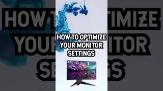 GET LOWER INPUT LAG BY CHANGING THESE SETTINGS ON YOUR MONITOR! #shorts