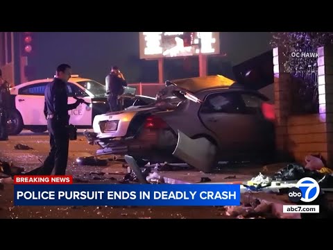 1 killed after police chase ends in violent crash in Orange County