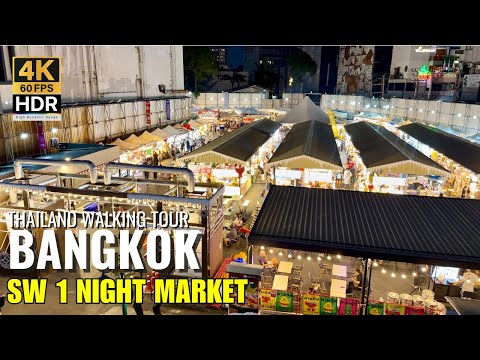🍔 SW1 Night Market Bangkok: Best Street Food in Sukhumvit! [4K HDR]