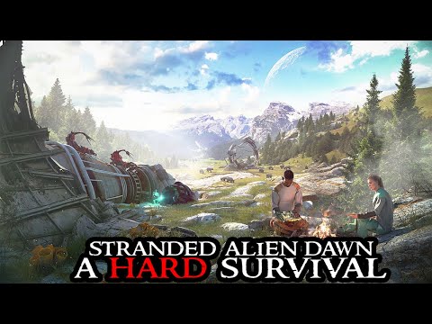 Stranded Alien Dawn COMPLETE PLAYTHROUGH From Scratch - Hard Settings | Rimworld-Like Colony Sim