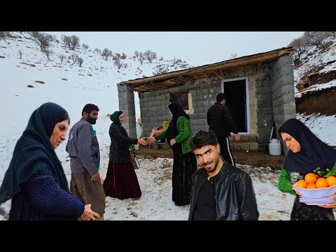 🛖❄️"Winter Wonderland: Amir's Family Visits Their Snowy Farm!"