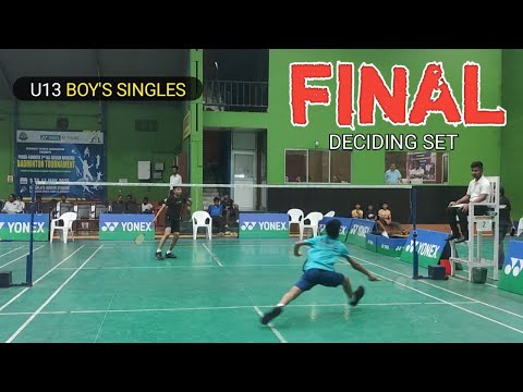 UNDER 13 Boys Singles / Final / Deciding Set - Jyoti Kishan Sonowal 🆚 Raihan Zaman..🏸🏸