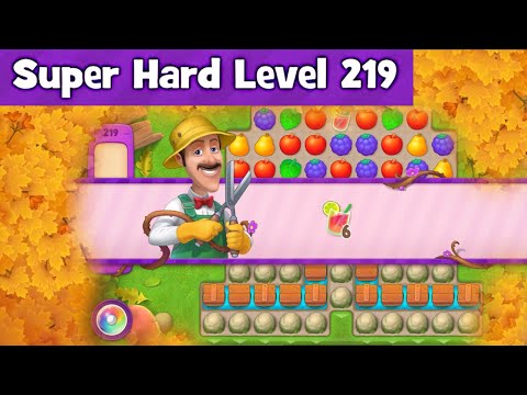 Gardenscapes Super Hard Level 219 | No Boosters | Playrix