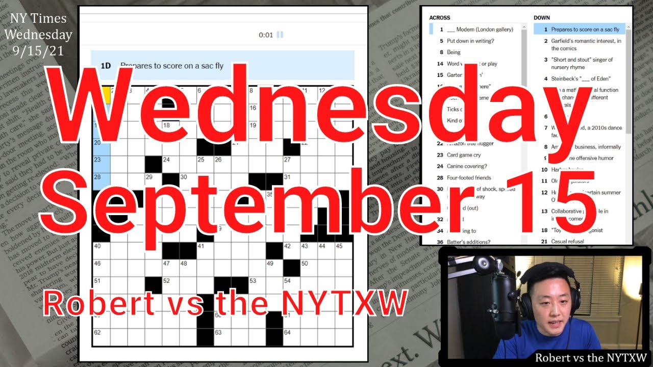 Do kids still read this book? [0:21/3:30]  ||  Wed 9/15/21 New York Times Crossword