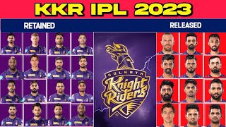 IPL 2023 - Kolkata Knight Riders Retain and Release Players List | KKR Retained Players 2023