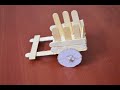 How To Make Simple Bullock Cart Using Ice Cream Stick