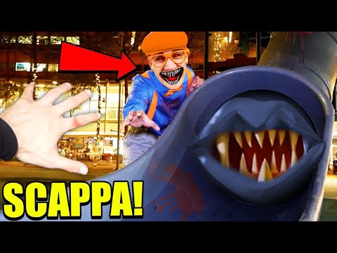 DON'T GET CAUGHT BY BLIPPI EXE EATEN BY SLIDE EATER at NIGHT! 😱IF YOU SEE HIM RUN! Parkour POV