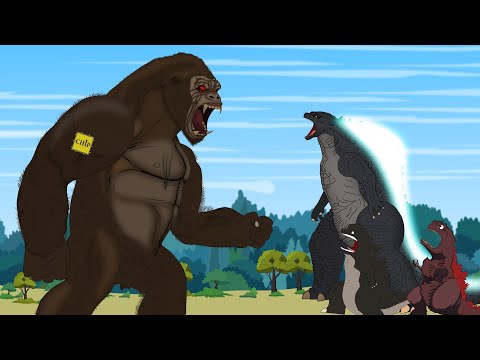 GODZILLA Rescue Mission King Kong  | Godzilla Cartoon Compilation