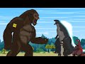 GODZILLA Rescue Mission King Kong  | Godzilla Cartoon Compilation