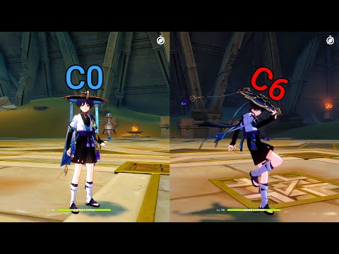 Wanderers C0 vs C6! How much difference? Genshin Comparison