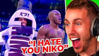 Miniminter Reacts To SNEAKING Into KSI's Boxing Match (In the ring)