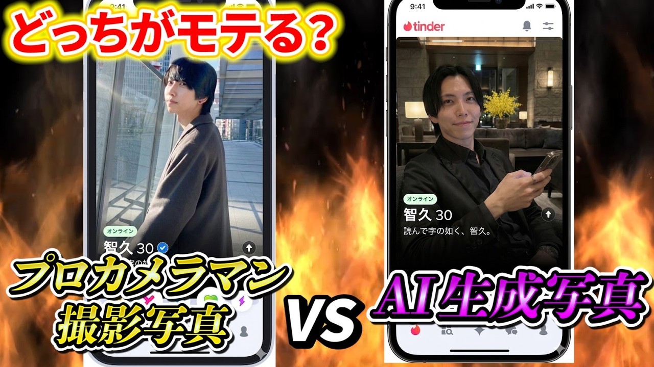 【衝撃の大差】AI写真でマッチングアプリを攻略した結果が衝撃すぎた...