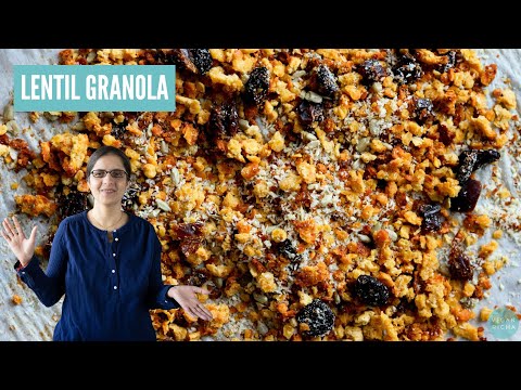Need a High Protein, Plant-Based Snack? Crunchy LENTIL GRANOLA to the Rescue!