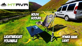 MTRVR's Epic Luxury Camping Gear – Heavy Duty Chair, Table & Light!