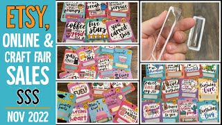 How Much Money I Made Selling Money Cards On Etsy & At A Craft Show | November 2022