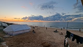 هذا الوقع🇵🇸 لي نعيشه في خيمه ⛺ النزوح على شاطي🌊 بحر في فصل🌨 الشتاء 👩‍👧‍👦👨‍👦‍👦