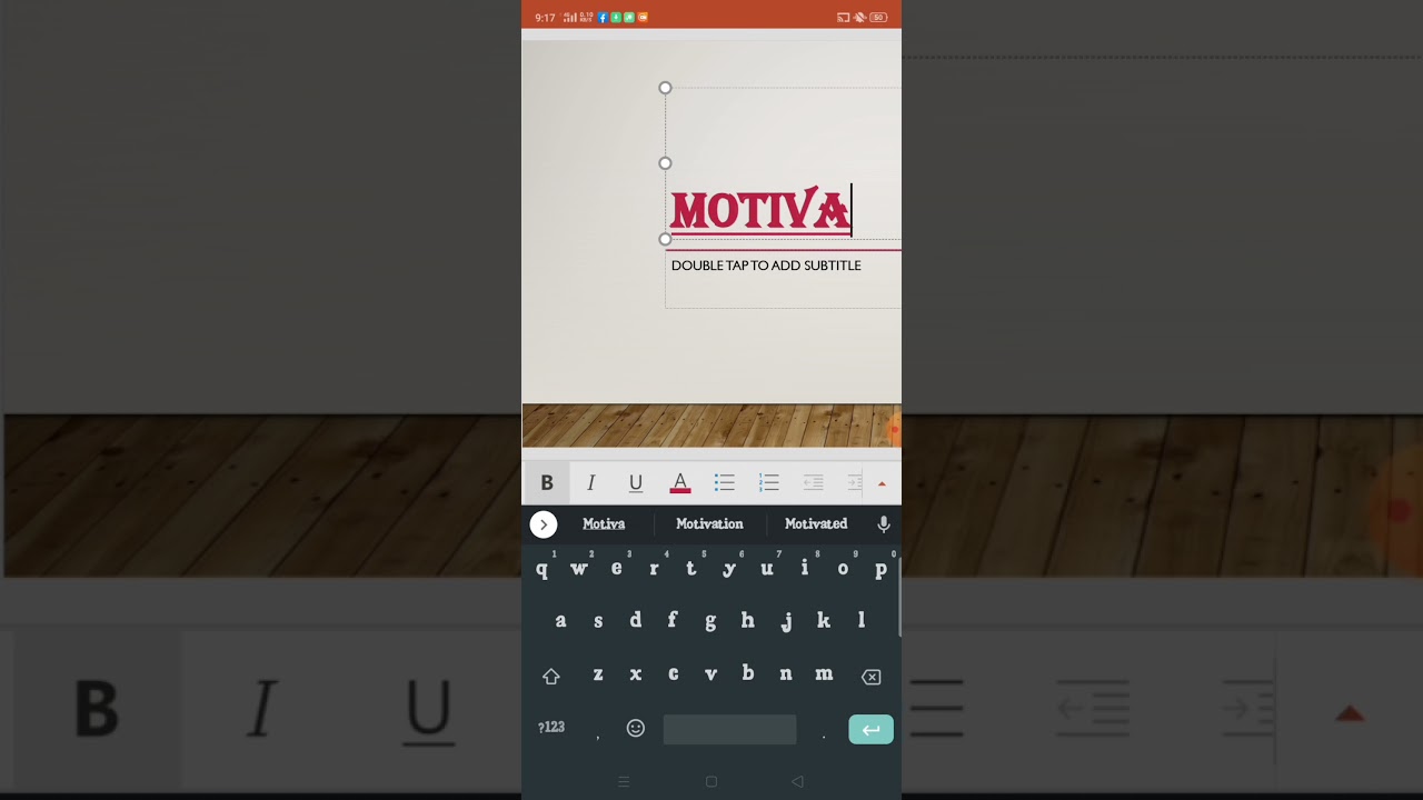 Powerpoint Presentation about Motivation Tutorial