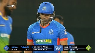 Watch - Uthappa's 88* off just 39 balls | Legends League Cricket