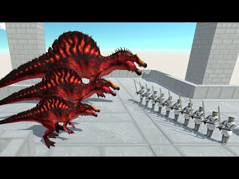 3x Magma Spinosaurus Vs Every 10x Units on Sky Building - Animal Revolt Battle Simulator