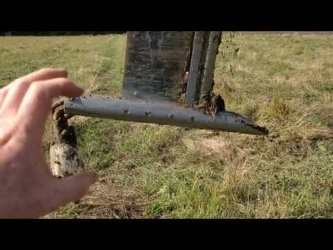 Mole plough setup in dry year