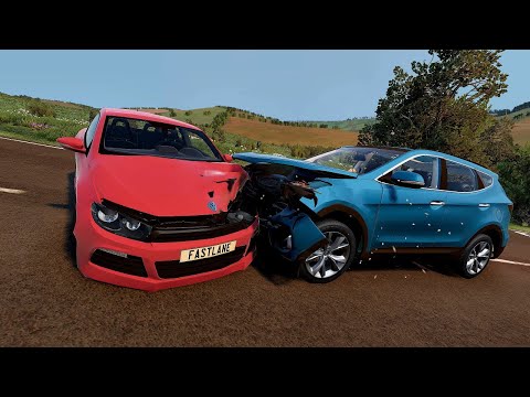 BeamNG Drive - Realistic Car Crashes №34
