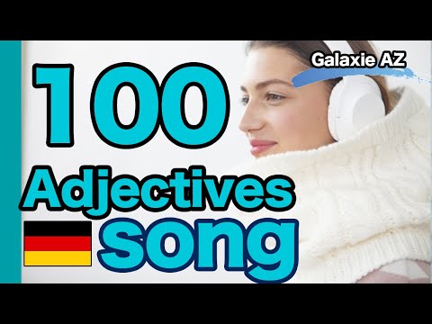 【German for beginners】100 ultra basic adjectives & sein (ich bin, du bist) song!