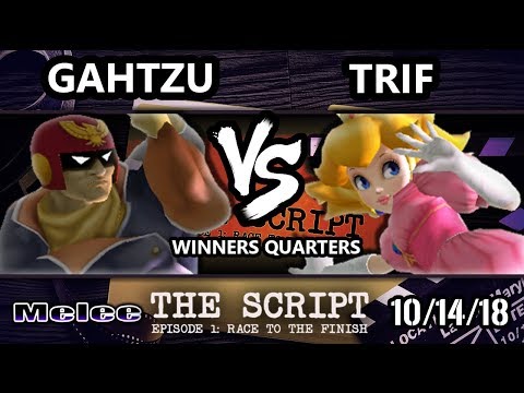 The Script -  Gahtzu (Captain Falcon) Vs.  Trif (Peach) - Smash Melee Winners Quarters