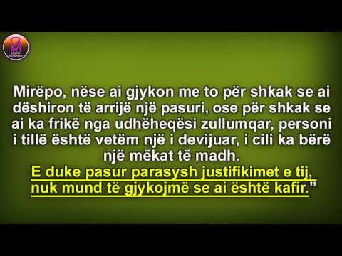 Çfarë lloj kufri është të gjykuarit me ligjet njerëzore - Feuzan